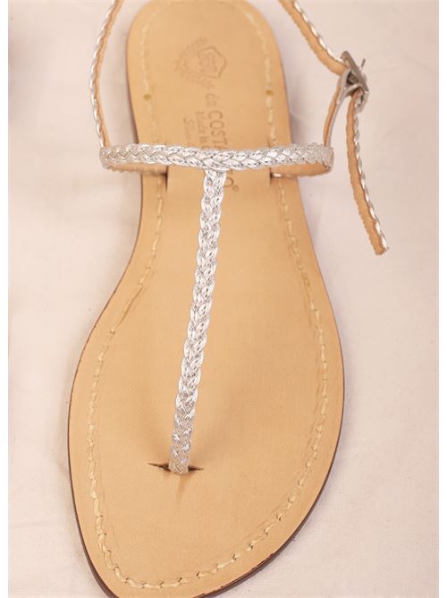 Caprese braid flip-flop sandals Da Costanzo | TTRECCIAARGENTO